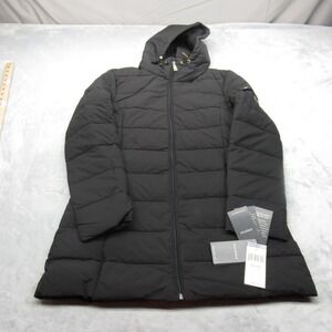 Ralph Lauren Down Jacket Womens Medium Black Stretch Light Packable Puff NWD
